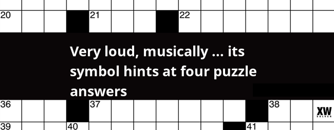 Very Loud Musically Its Symbol Hints At Four Puzzle Answers